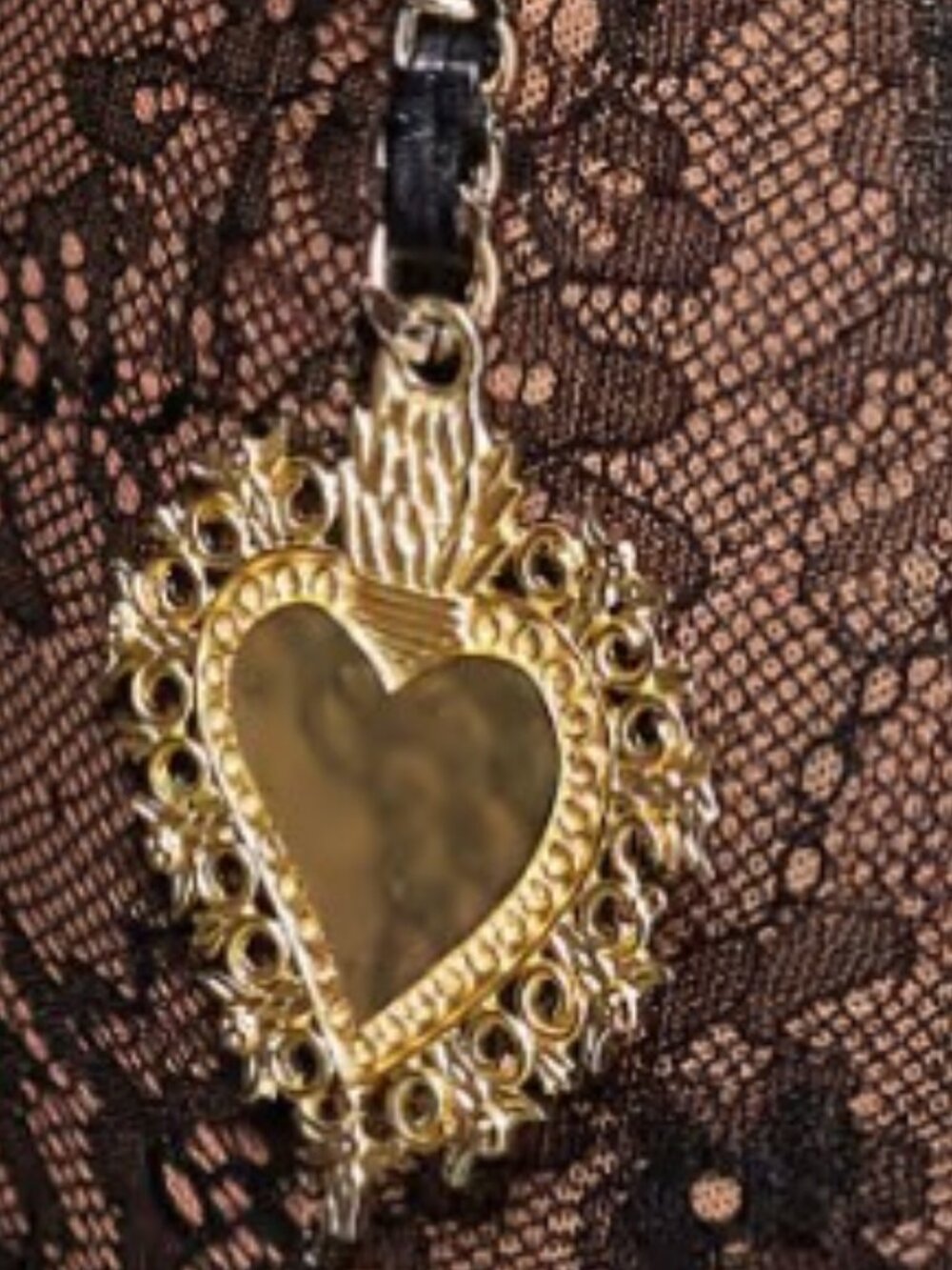 ๐A BOMBSHELL!๐The Dolls House Francesca Black Lace Maxi Skirt w/ Chain & Belt - Picture 13 of 16